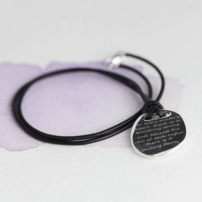 Mens Silver Quote Necklace - The Name Jewellery™