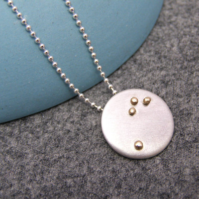 Mens Constellation Silver And Gold Pendant - The Name Jewellery™