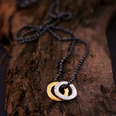 Mens Mixed Metal Eternity Necklace - The Name Jewellery™