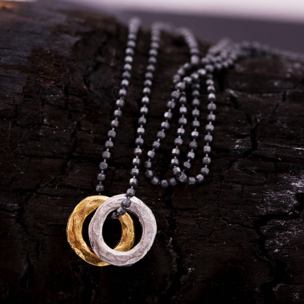 Mens Mixed Metal Eternity Necklace - The Name Jewellery™