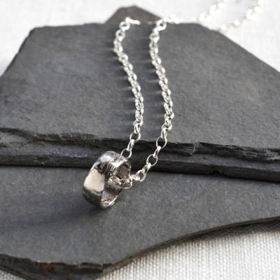 Meteorite Ring Necklace - The Name Jewellery™