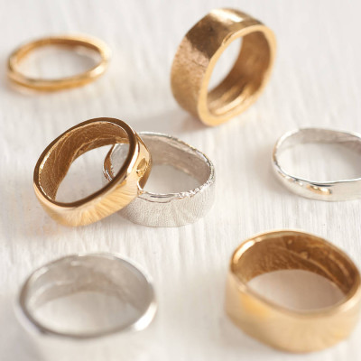 Sterling Silver Bespoke Fingerprint Ring - The Name Jewellery™