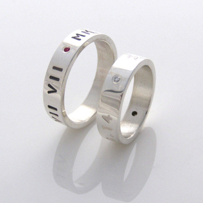 Silver Personalised Ring For Couple - The Name Jewellery™