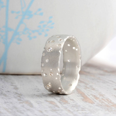 Patterned Silver Band - The Name Jewellery™