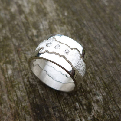Personalised Double Coastline Ring - The Name Jewellery™