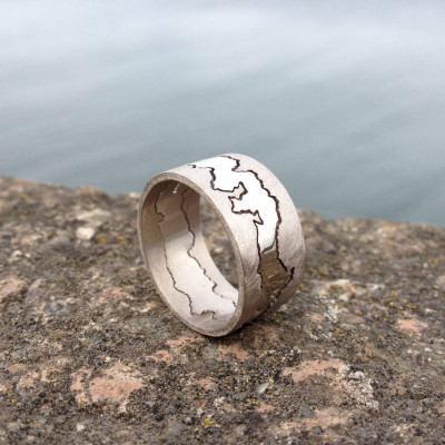 Personalised Double Coastline Ring - The Name Jewellery™
