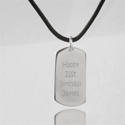 Personalised Message Dog Tag Necklace - The Name Jewellery™