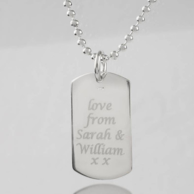Personalised Message Dog Tag Necklace - The Name Jewellery™