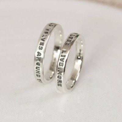Personalised Silver Message Ring - The Name Jewellery™