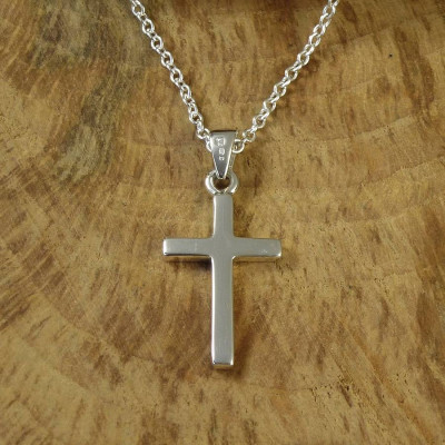 Personalised Silver Cross Necklace - The Name Jewellery™