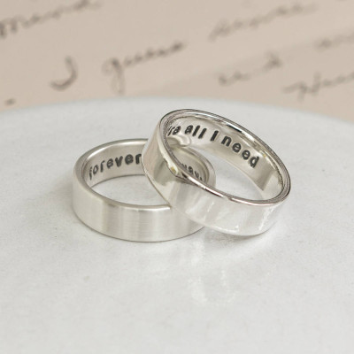 Personalised Silver Hidden Message Ring - The Name Jewellery™