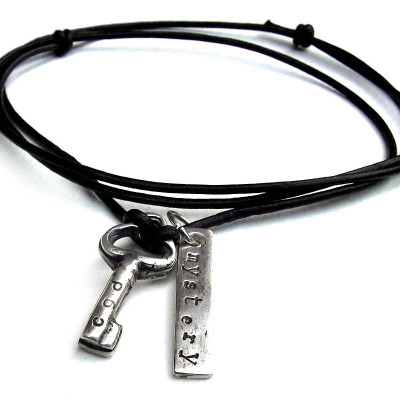 Personalised Silver Key Necklace - The Name Jewellery™