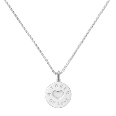 Personalised Silver And Gold Love Token Pendant - The Name Jewellery™