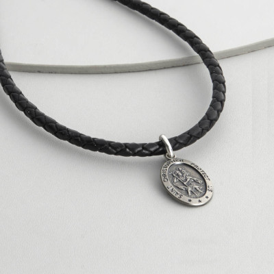 Personalised Sterling Silver St Christopher Necklet - The Name Jewellery™
