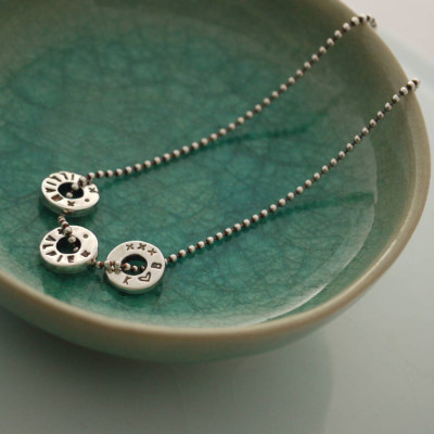 Personalised Silver Washer Necklace - The Name Jewellery™