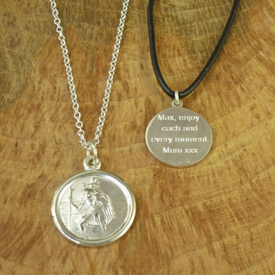 St Christopher Sterling Silver Necklace - The Name Jewellery™