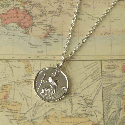 St Christopher Sterling Silver Necklace - The Name Jewellery™