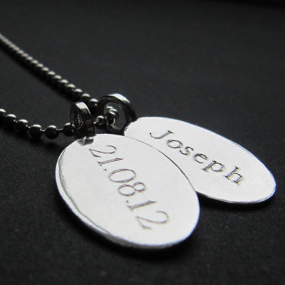 Silver Tag amp Ball Chain Necklace - The Name Jewellery™