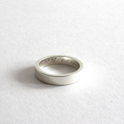Silver Band 5mm Personalised Silver Ring - The Name Jewellery™