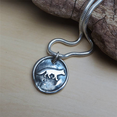 Running Fox Silver Seal - The Name Jewellery™