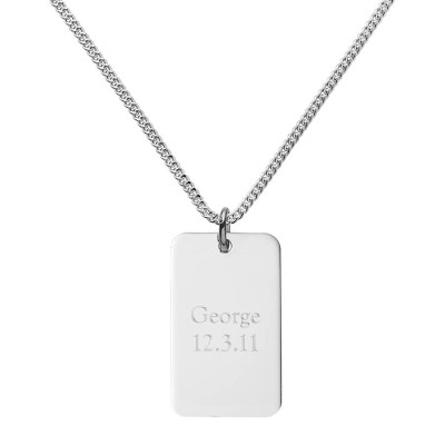 Silver Dog Tag Necklace - The Name Jewellery™
