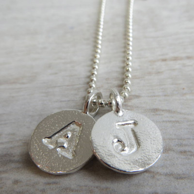 Silver Letter Charm And Ball Chain Necklace - The Name Jewellery™