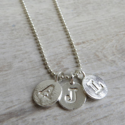 Silver Letter Charm And Ball Chain Necklace - The Name Jewellery™