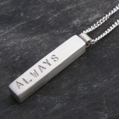 Silver Mens Chunky Personalised Pendant - The Name Jewellery™