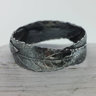 Silver Three Leaf Band Ring - The Name Jewellery™