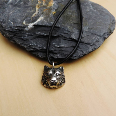 Silver Wolf Head Necklace - The Name Jewellery™