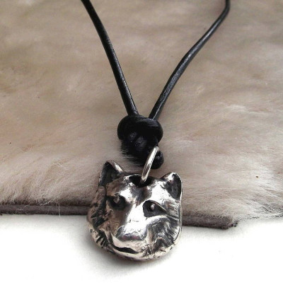 Silver Wolf Head Necklace - The Name Jewellery™