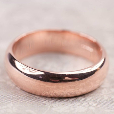 Simple Handmade Mens Wedding Ring In 18ct Gold - The Name Jewellery™