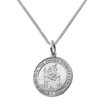 St Christopher Chunky Round Necklace - The Name Jewellery™