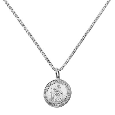 St Christopher Chunky Round Necklace - The Name Jewellery™