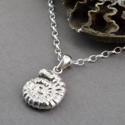 Sterling Silver Ammonite Pendant - The Name Jewellery™