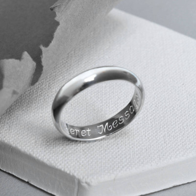 Sterling Silver Secret Message Ring - The Name Jewellery™