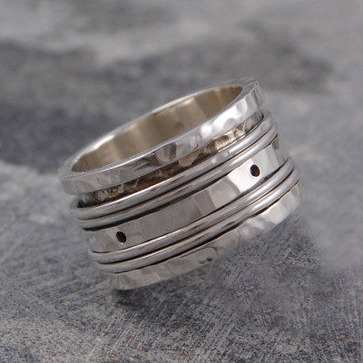 Sterling Silver Spinning Band Ring - The Name Jewellery™