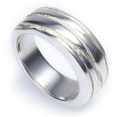 Silver Texture Bound Ring - The Name Jewellery™