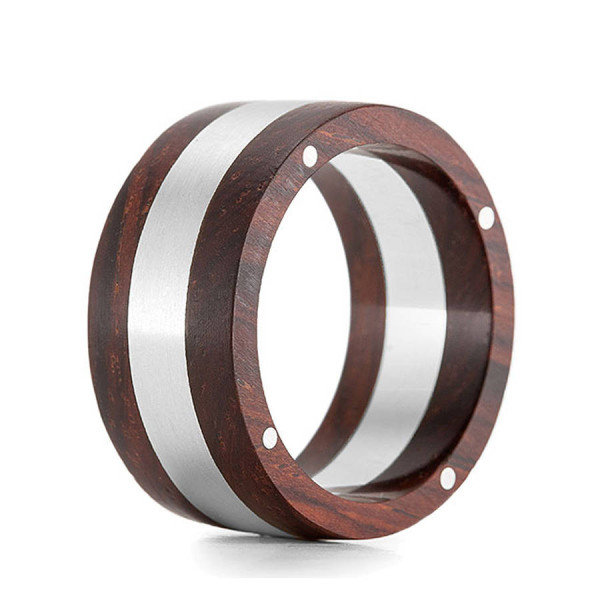 Wood Ring Rivet Two - The Name Jewellery™