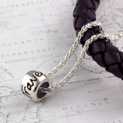 ‘Travel Safe’ Solid Silver Mojo Charm Necklace - The Name Jewellery™