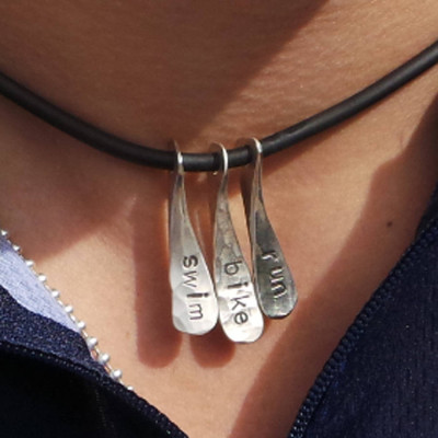 Triathlon Swim Bike Run Necklace - The Name Jewellery™