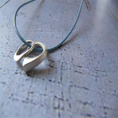 U And Me2 Infinity Silver Pendants On Leather - The Name Jewellery™