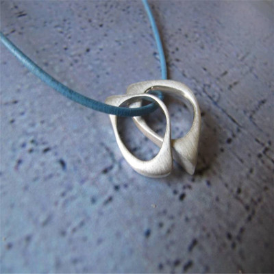 U And Me2 Infinity Silver Pendants On Leather - The Name Jewellery™