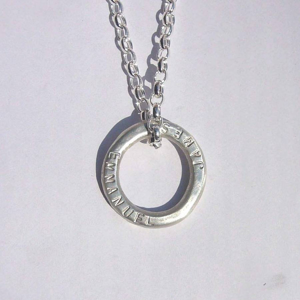 Unisex Silver Halo Necklace - The Name Jewellery™