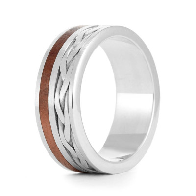 Wood Ring Weave Three - The Name Jewellery™
