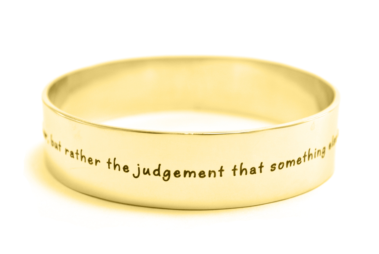 Personalised 15mm Wide Endless Bangle - 18ct Gold Plated - The Name Jewellery™