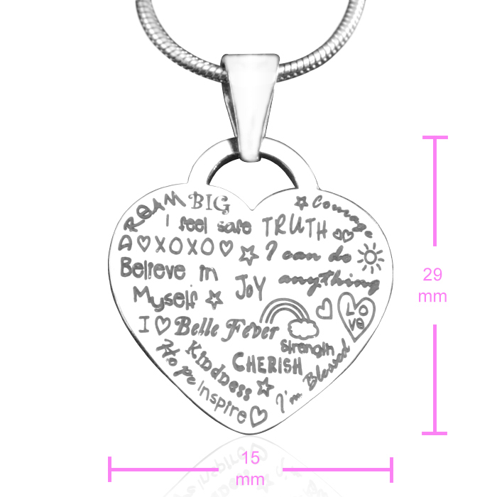 Personalised Heart of Hope Necklace - Sterling Silver - The Name Jewellery™