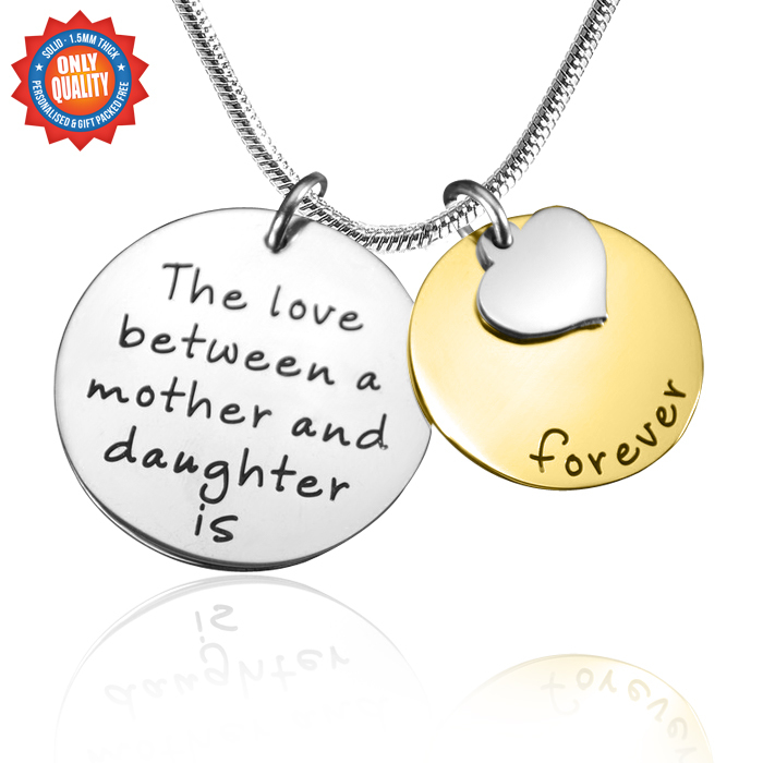 Personalised Mother Forever Necklace - Two Tone - Gold  Silver - The Name Jewellery™