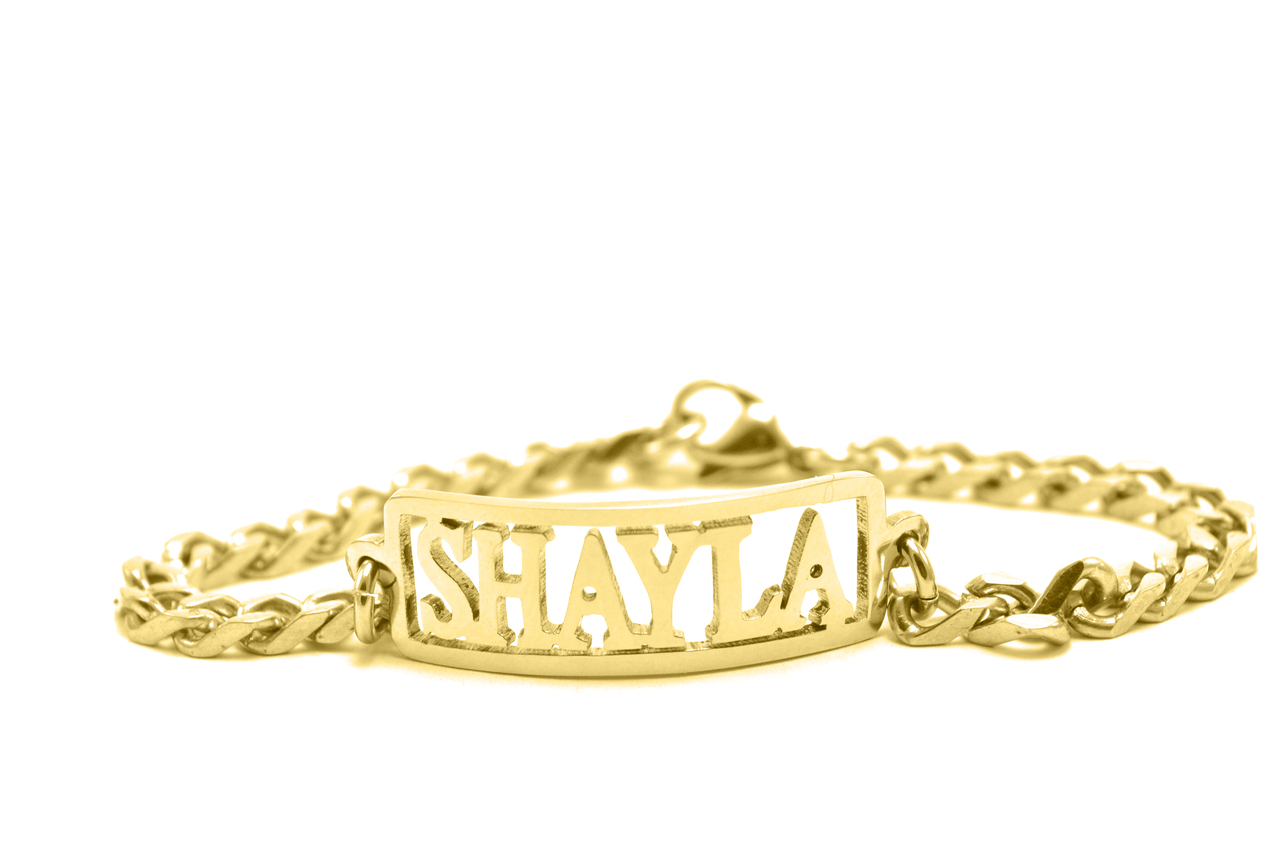 Personalised Name Bracelet/Anklet - 18ct Gold Plated - The Name Jewellery™