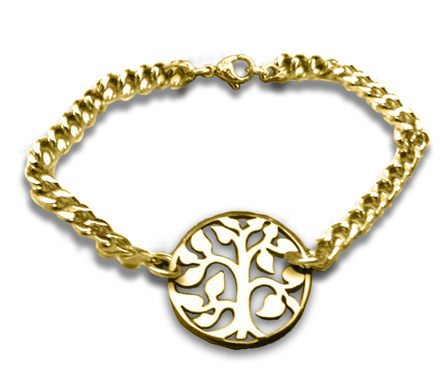 Personalised Tree Bracelet - 18ct Gold Plated - The Name Jewellery™